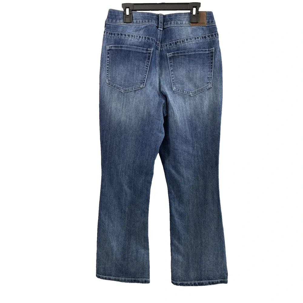 Maurice Jeans Womens‎ Size 4 High Rise Curvy Medium Wash Denim Boot